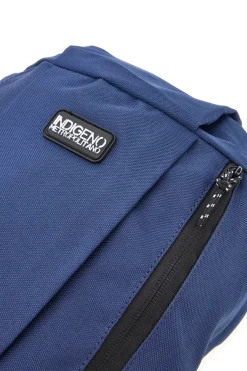 Zaino blu con tasche zip Indigeno metropolitano PITTBAC001-A