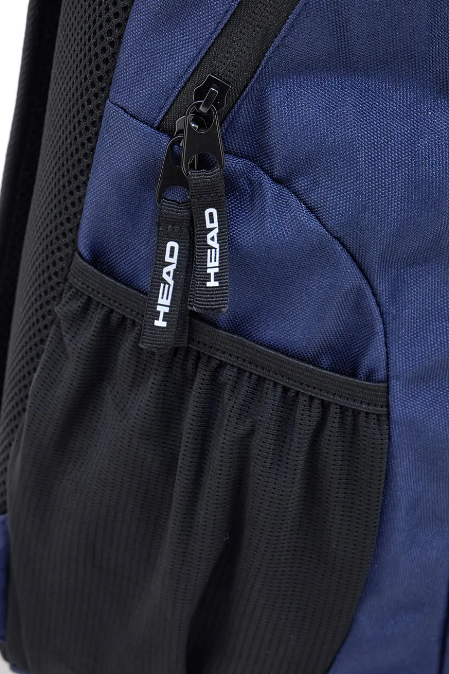 Zaino blu navy nero con tasche multiple e rete frontale Head HBK048