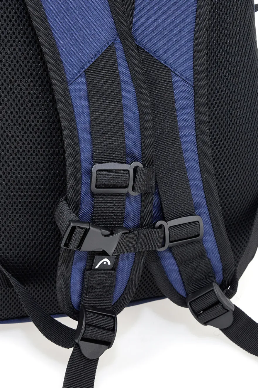 Zaino blu navy nero con tasche multiple e rete frontale Head HBK048