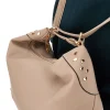 Zaino Borsa Beige Con Cuori Oro Lancetti Duffle 255-1