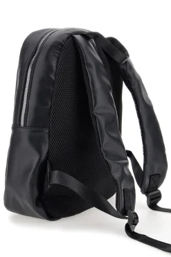 Zaino in pelle nera con tasche interne LANCETTI CARIUS
