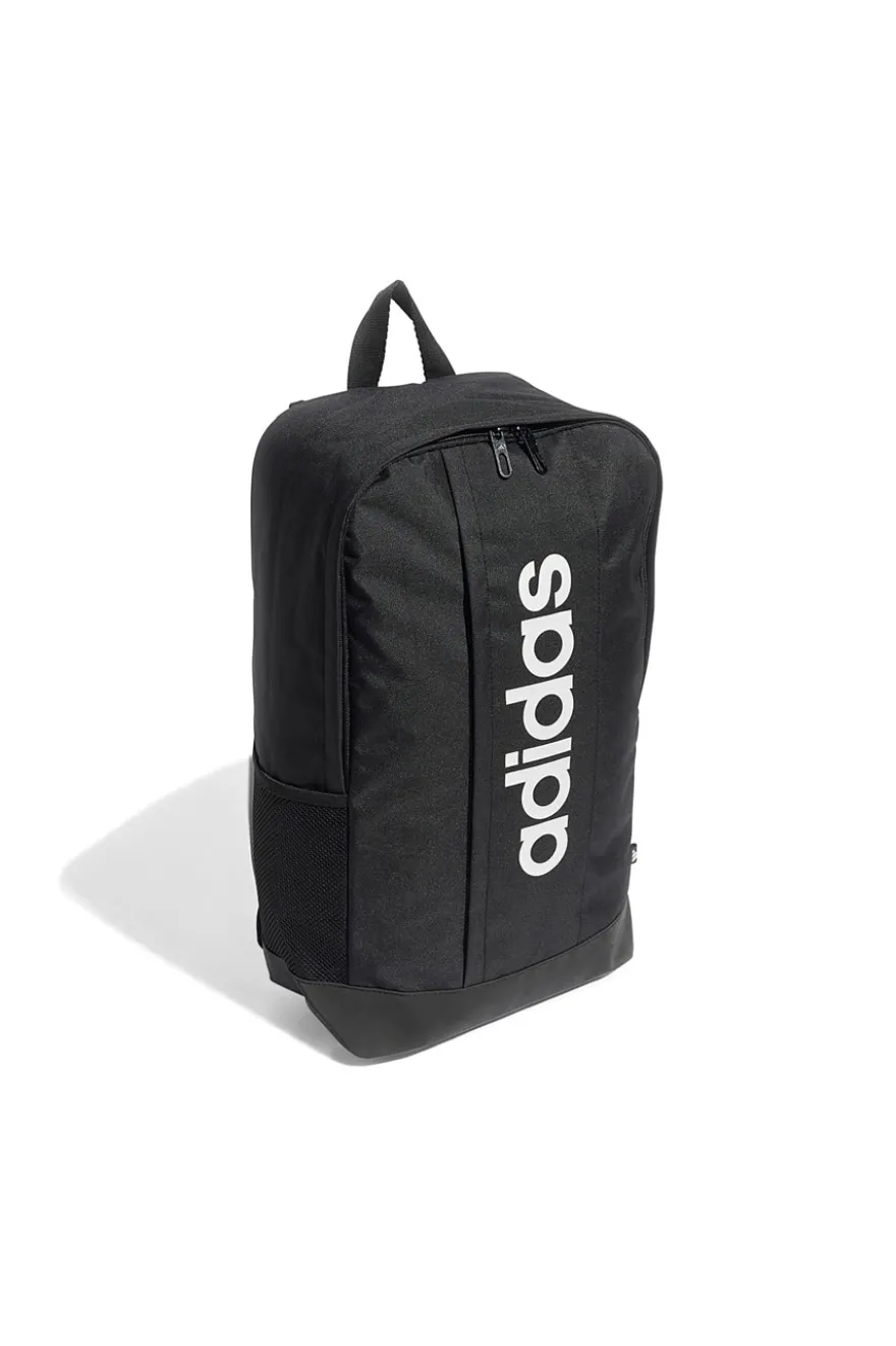 Zaino nero Adidas Linear Backpack con stampa verticale