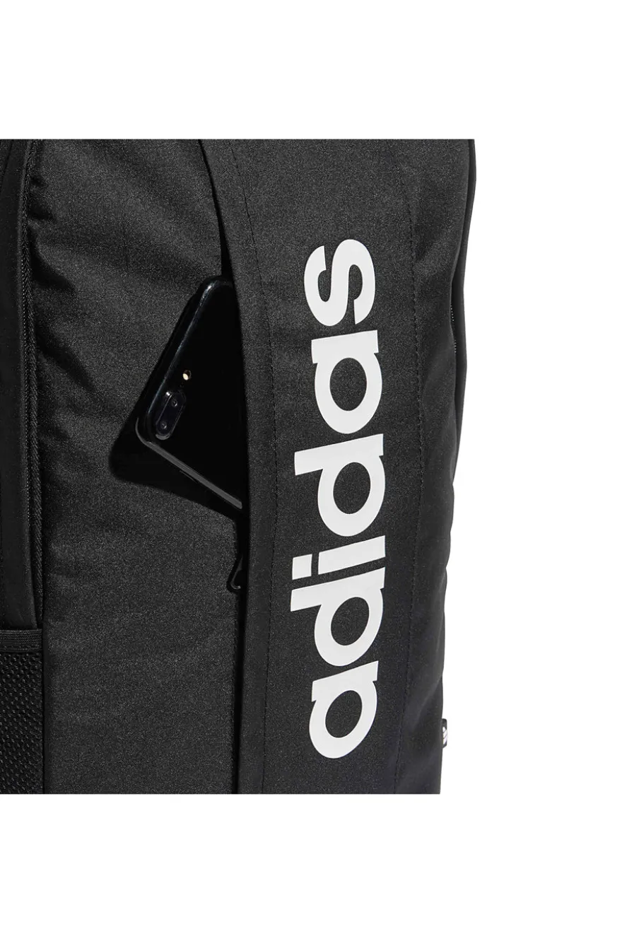 Zaino nero Adidas Linear Backpack con stampa verticale