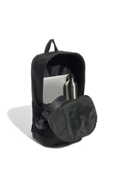 Zaino nero Adidas Linear Backpack con stampa verticale