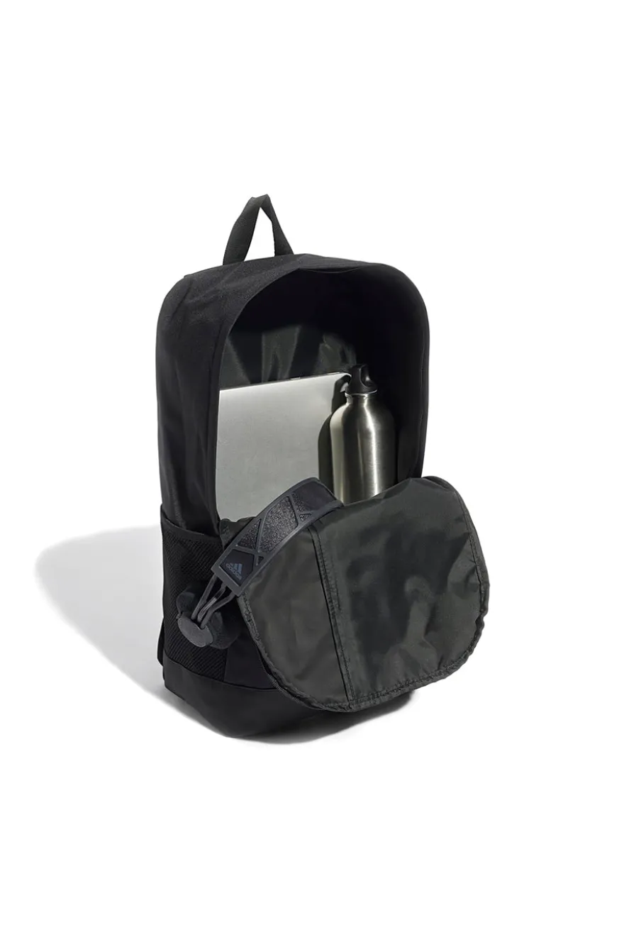 Zaino nero Adidas Linear Backpack con stampa verticale