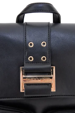 Zaino nero con doppia tasca frontale Guido Vietri K30,365,B016