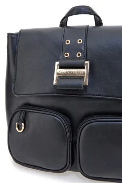 Zaino nero con doppia tasca frontale Guido Vietri K30,365,B016