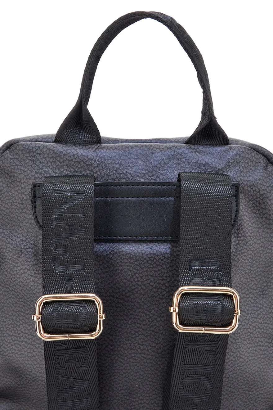 Zaino nero con portachiavi orsetto Naj-Oleari COB 62050/BOBA13