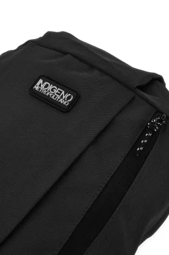 Zaino nero con tasche zip Indigeno metropolitano PITTBAC001-B