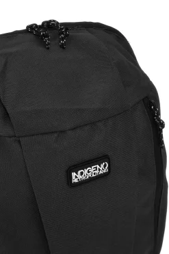 Zaino nero con tasche zip Indigeno metropolitano PITTBAC001-B