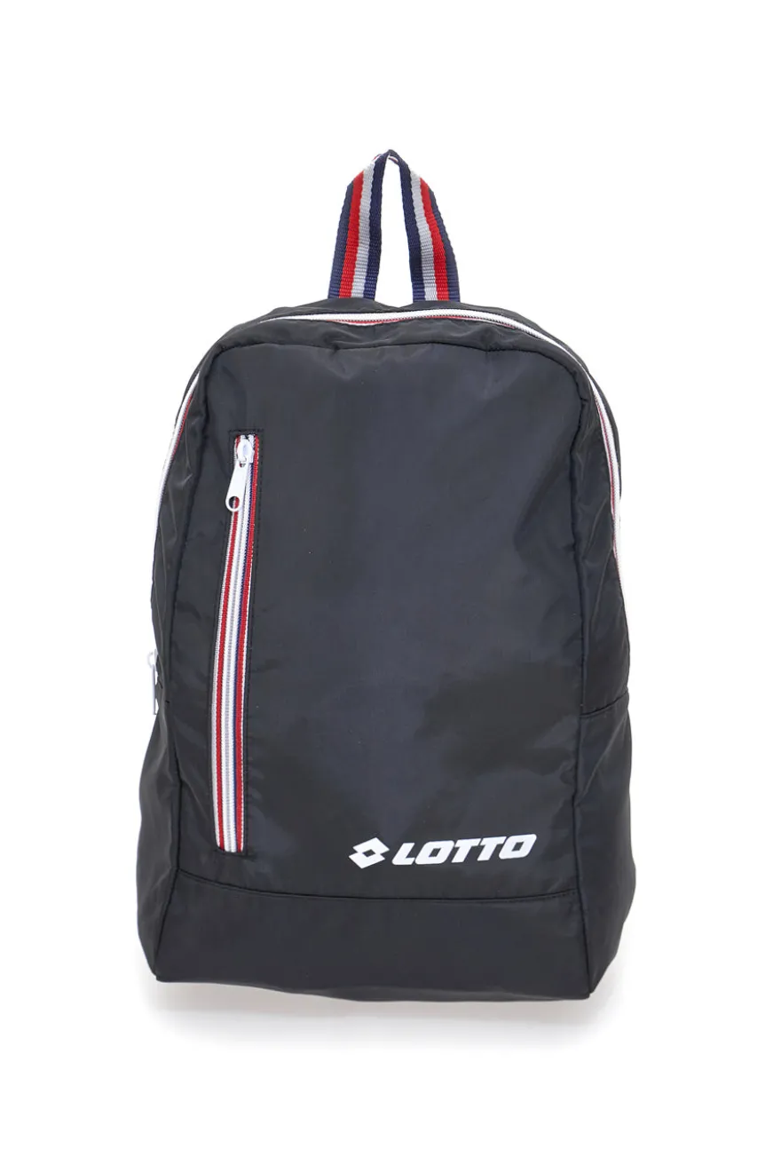 Zaino nero con zip a contrasto Lotto LTT438