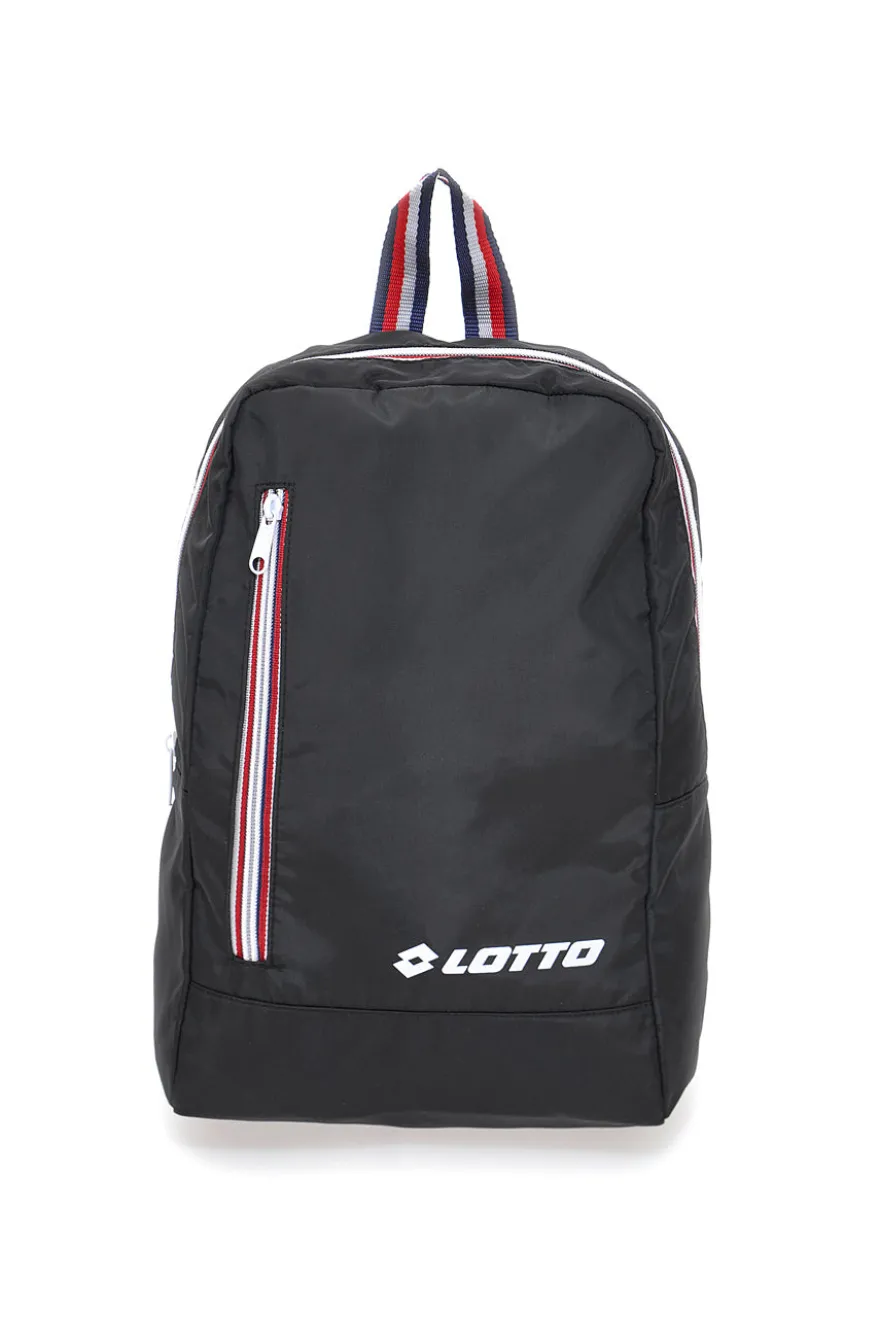 Zaino Nero con Zip Laterale Lotto LTT438