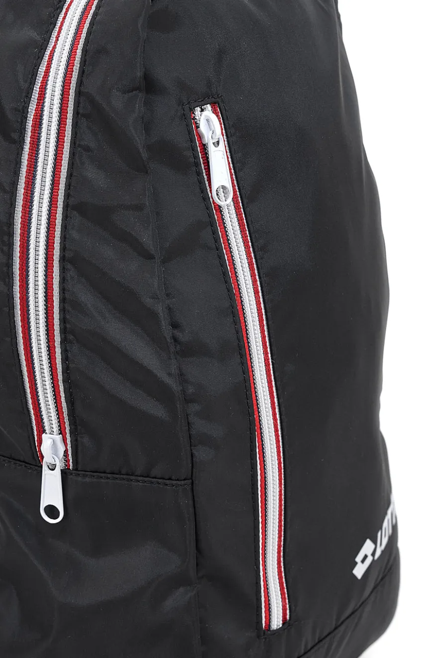 Zaino Nero con Zip Laterale Lotto LTT438