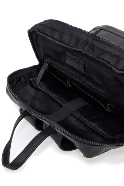 Zaino Nero in Pelle con Tasca Porta Computer GIANMARCO VENTURI CLASS BUSINESS