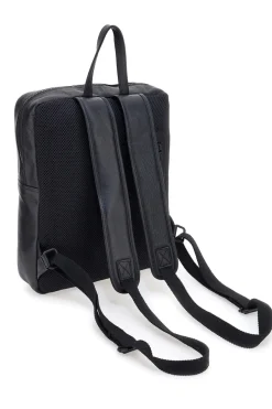 Zaino Nero in Pelle con Tasca Porta Computer GIANMARCO VENTURI CLASS BUSINESS