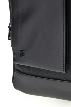 Zaino Nero in Tessuto con Tasche Frontali e Scomparto Porta PC Renato Balestra COB 61991/L/SRBU7
