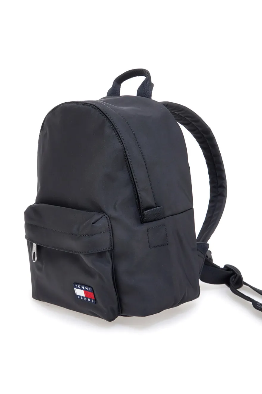 Zaino nero in tessuto con logo Tommy Daily Backpack