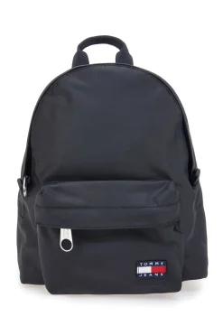 Zaino nero in tessuto con logo Tommy Daily Backpack