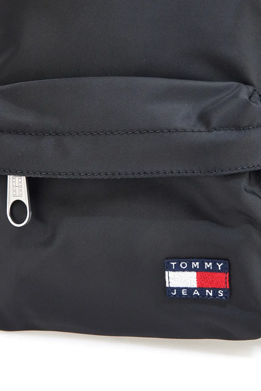 Zaino nero in tessuto con logo Tommy Daily Backpack