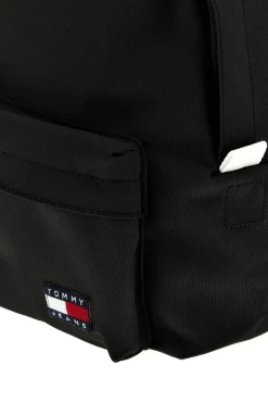 Zaino Nero in Tessuto con Dettagli Bianchi e Badge Logo Tommy Jeans 18648