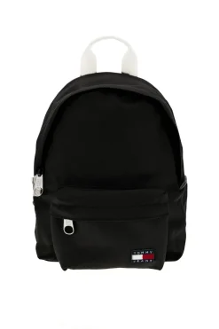 Zaino Nero in Tessuto con Dettagli Bianchi e Badge Logo Tommy Jeans 18648