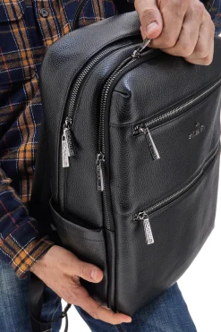 Zaino Nero Multiscomparto Con Tasca Porta Pc In Vera Pelle B. Cavalli 1150IBC1294