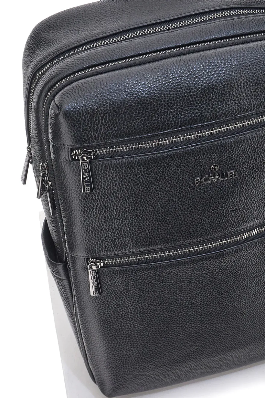 Zaino Nero Multiscomparto Con Tasca Porta Pc In Vera Pelle B. Cavalli 1150IBC1294