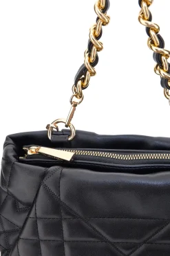 Zaino nero trapuntato con catena Laura Biagiotti LB25W-261-3