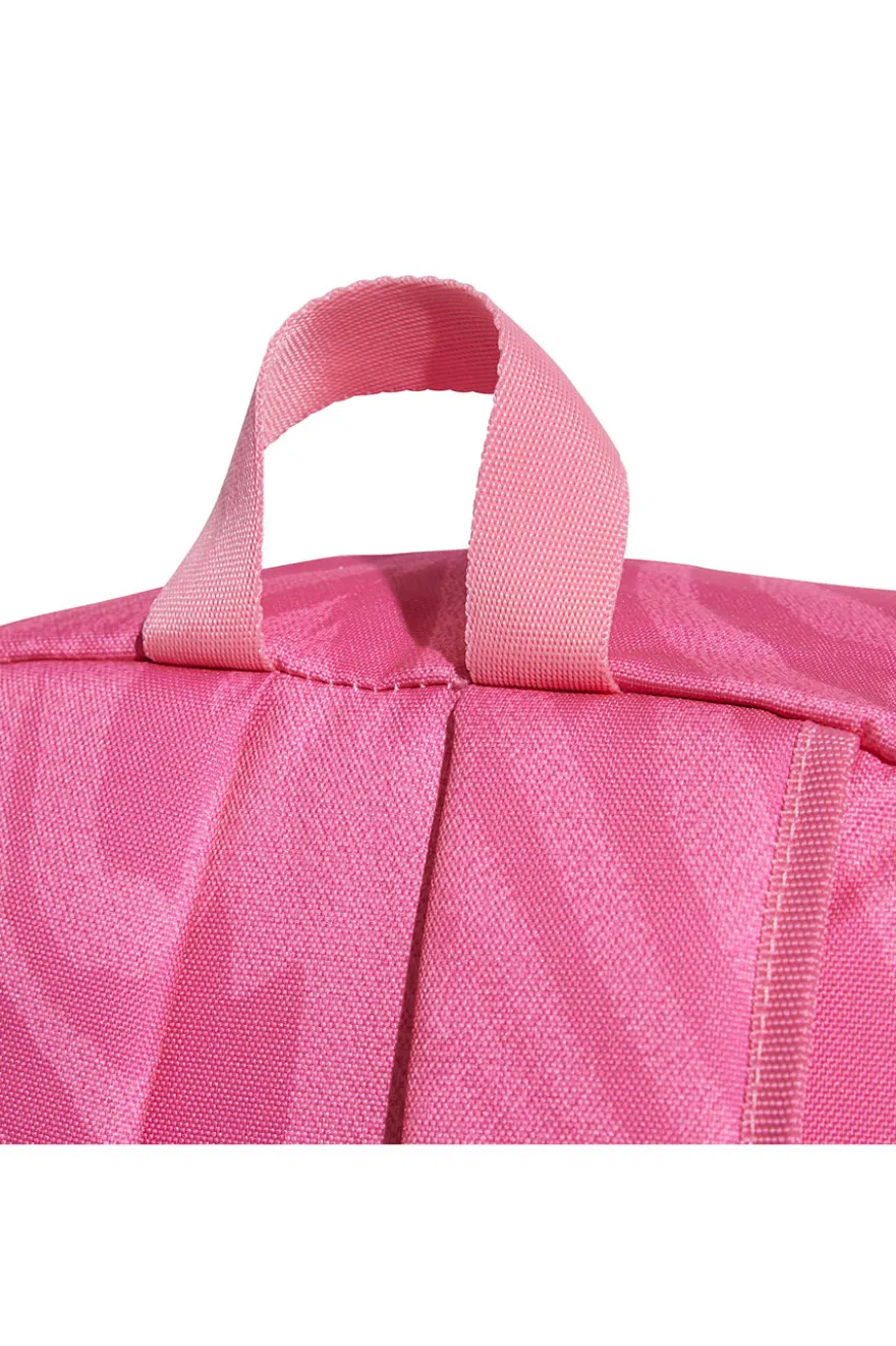 Zaino rosa con stampa animalier e logo verticale Adidas LIN G BPK W