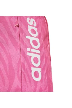 Zaino rosa con stampa animalier e logo verticale Adidas LIN G BPK W