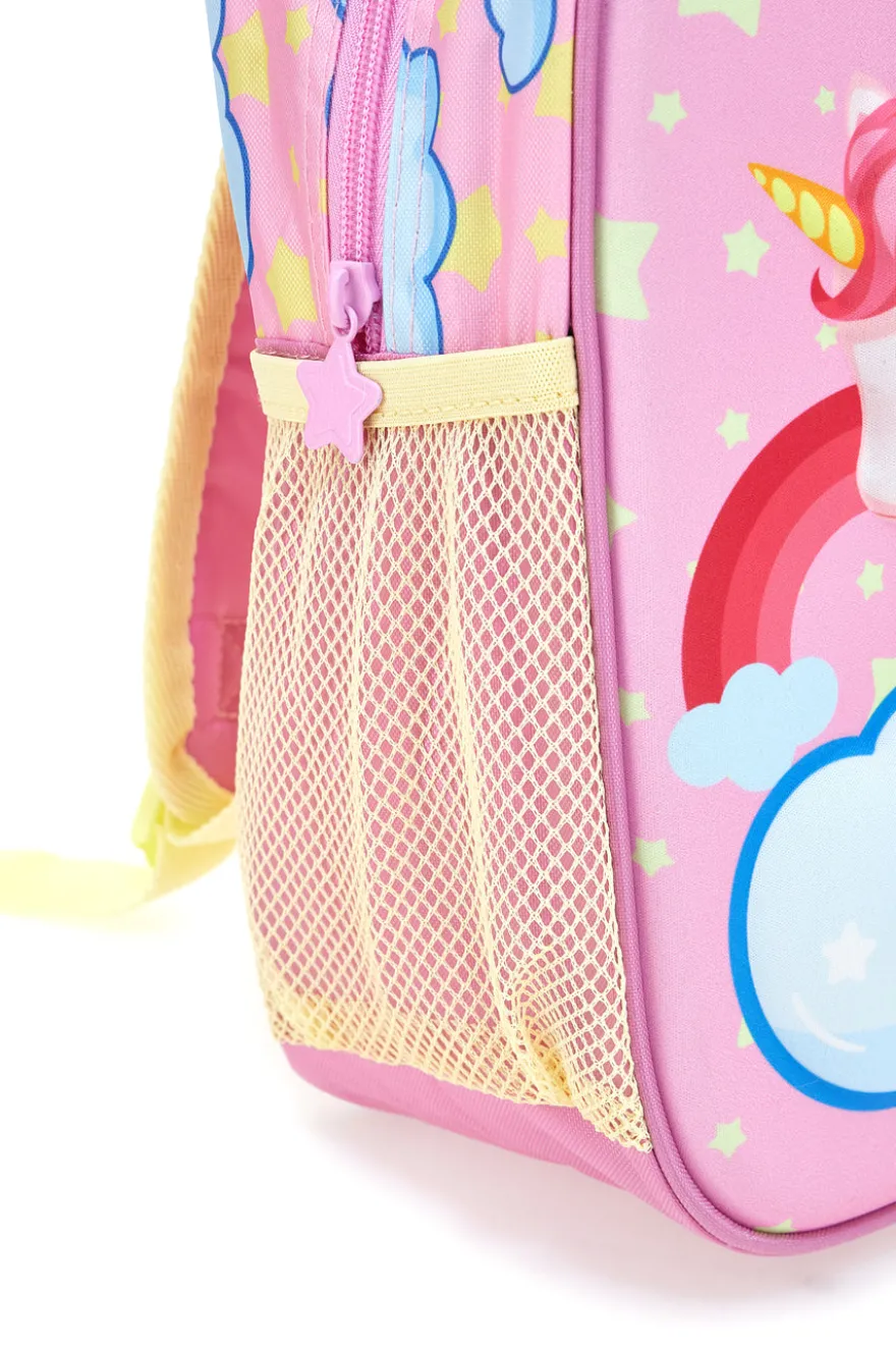 Zaino rosa con unicorno e nuvola in rilievo Sweet Unicorn