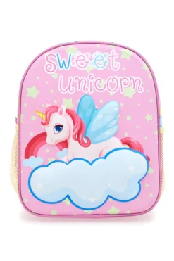 Zaino rosa con unicorno e nuvola in rilievo Sweet Unicorn