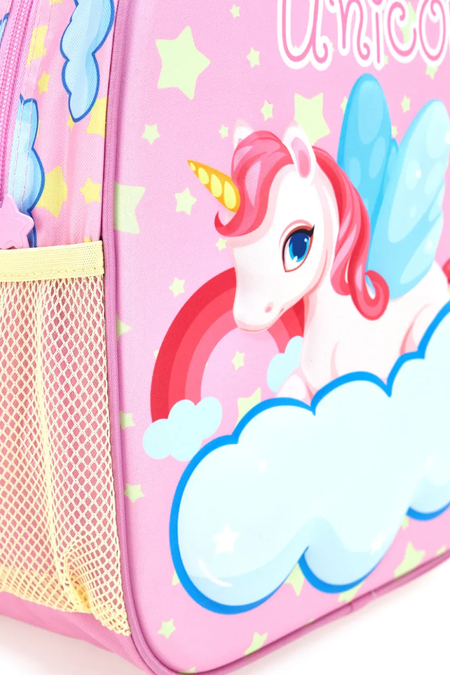 Zaino rosa con unicorno e nuvola in rilievo Sweet Unicorn