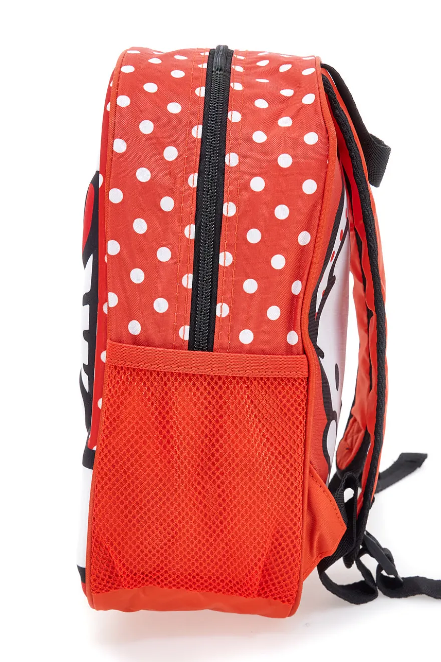 Zaino rosso con stampa in rilievo Hello kitty