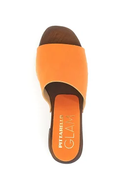 Zoccoli Arancione Con Tacco 9 cm Pittarello 8508