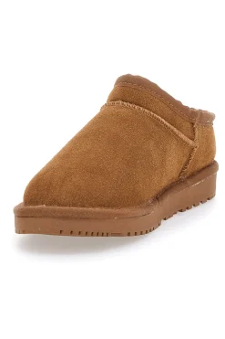 Zoccoli Cammello con Pelo in Vera Pelle MON DIEU WD5530T