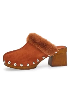 Zoccoli Clogs in EcoFur Pittarello Must Have 15301 Cognac