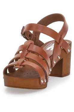 Zoccoli con Cinturino Cognac Vera Pelle Pittarello Love 5759