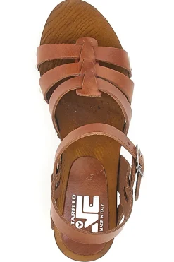 Zoccoli con Cinturino Cognac Vera Pelle Pittarello Love 5759