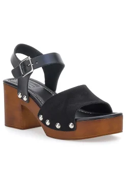 Zoccoli con Cinturino Vera Pelle Neri Pittarello Love 5757