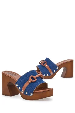 Zoccoli Jeans Con Tacco 9 cm Pittarello Love 15495JP