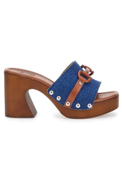 Zoccoli Jeans Con Tacco 9 cm Pittarello Love 15495JP
