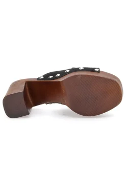 Zoccoli Neri con Morsetto Vera Pelle Pittarello Love 35011P