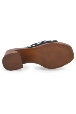 Zoccoli Neri Con Tacco 9 cm Pittarello Love 15495