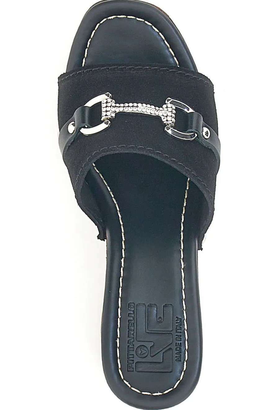Zoccoli Neri in Vera Pelle Made in Italy Pittarello 25495/M