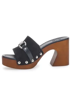 Zoccoli Neri in Vera Pelle Made in Italy Pittarello 25495/M