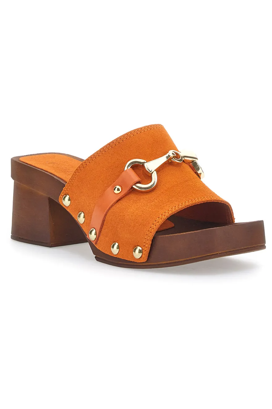 Zoccoli Riflessi Moda 15299 Arancione