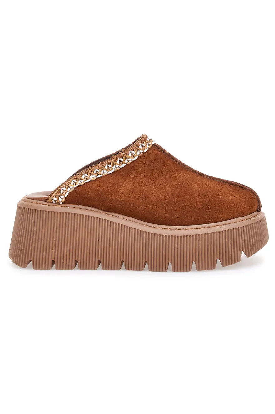 Zoccoli Sabot Invernali Marrone con Platform PITTARELLO 5796