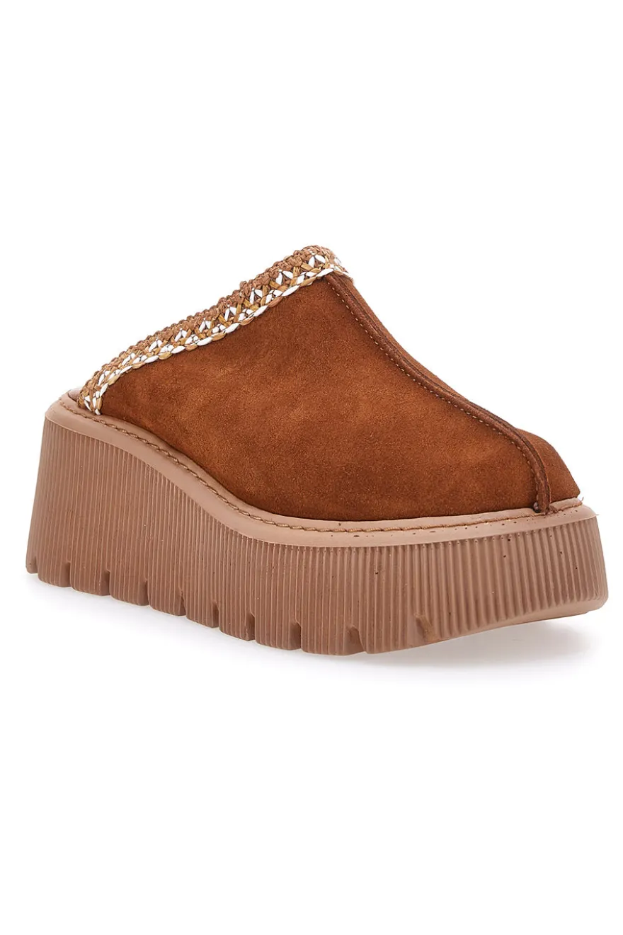 Zoccoli Sabot Invernali Marrone con Platform PITTARELLO 5796