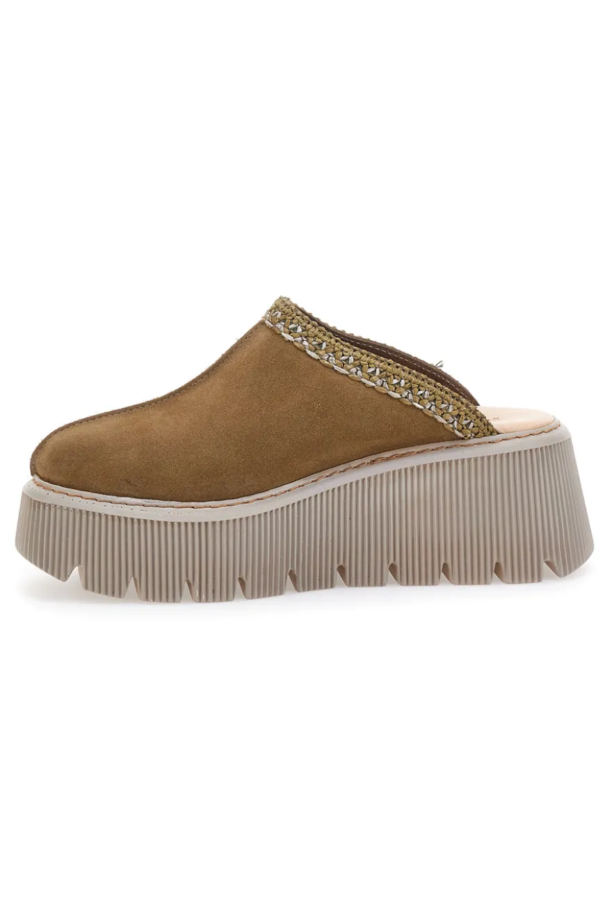 Zoccoli Sabot Invernali Marrone con Platform PITTARELLO 5796